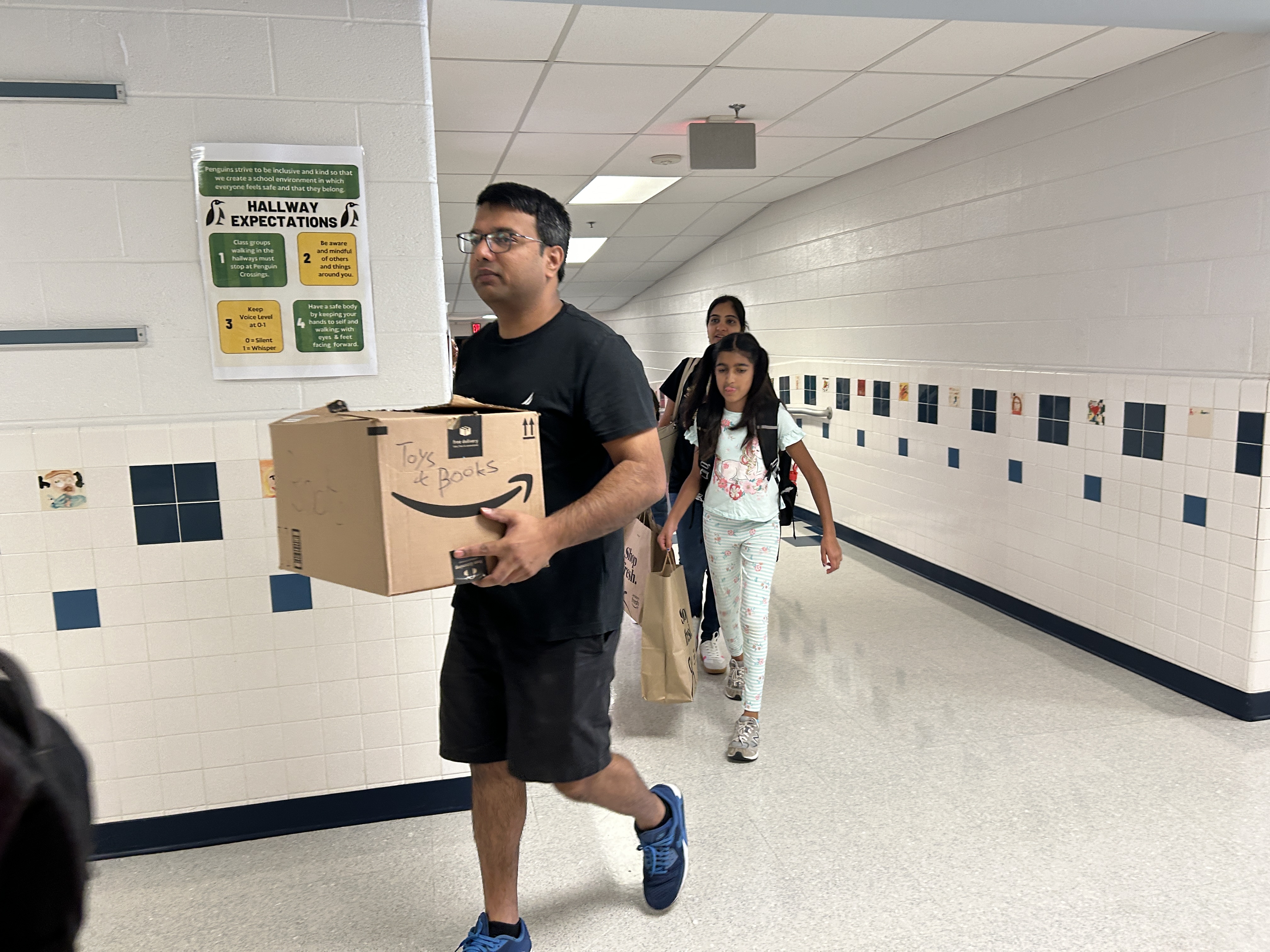 Teachers and students and families reuniting