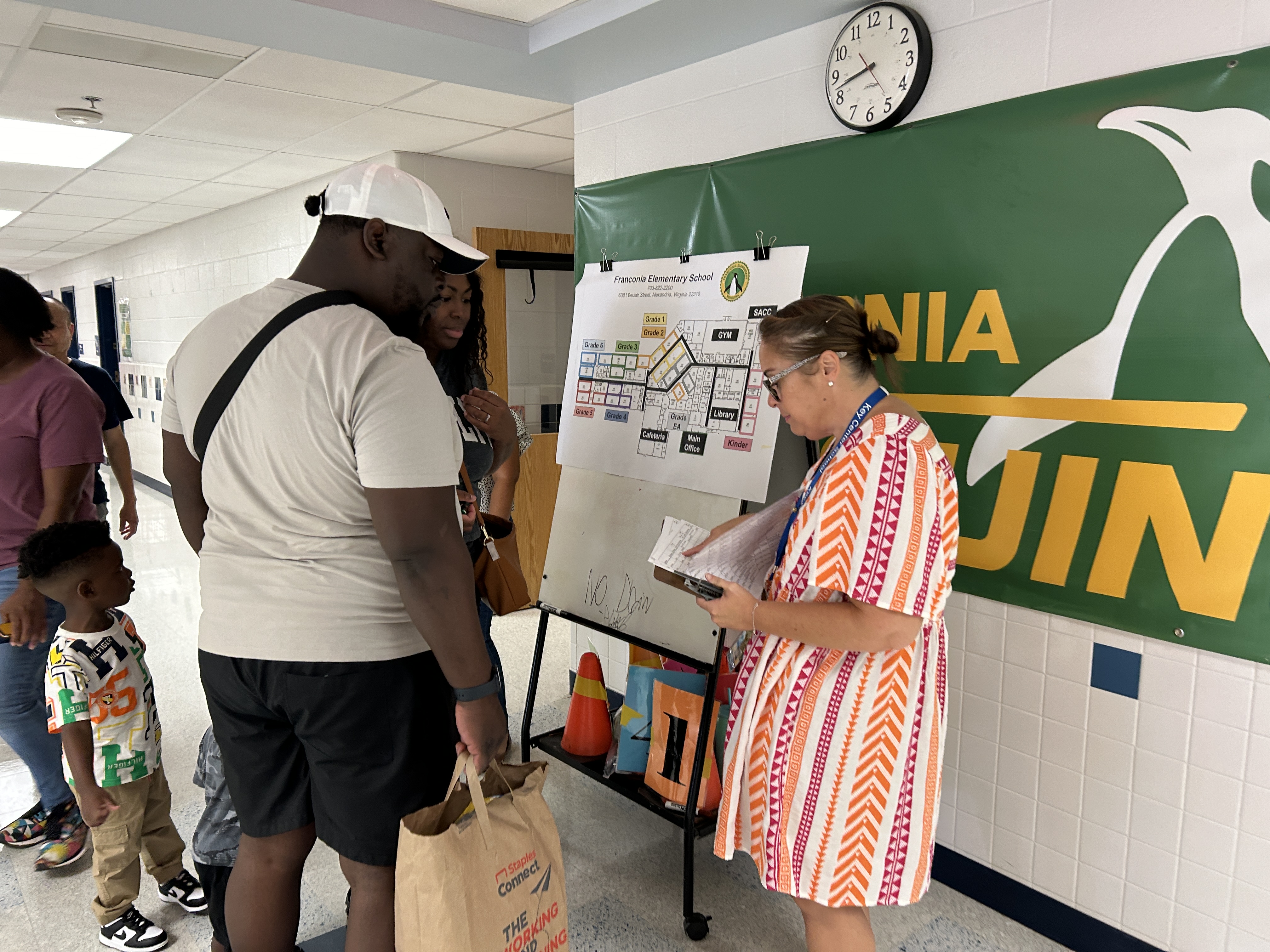 Teachers and students and families reuniting