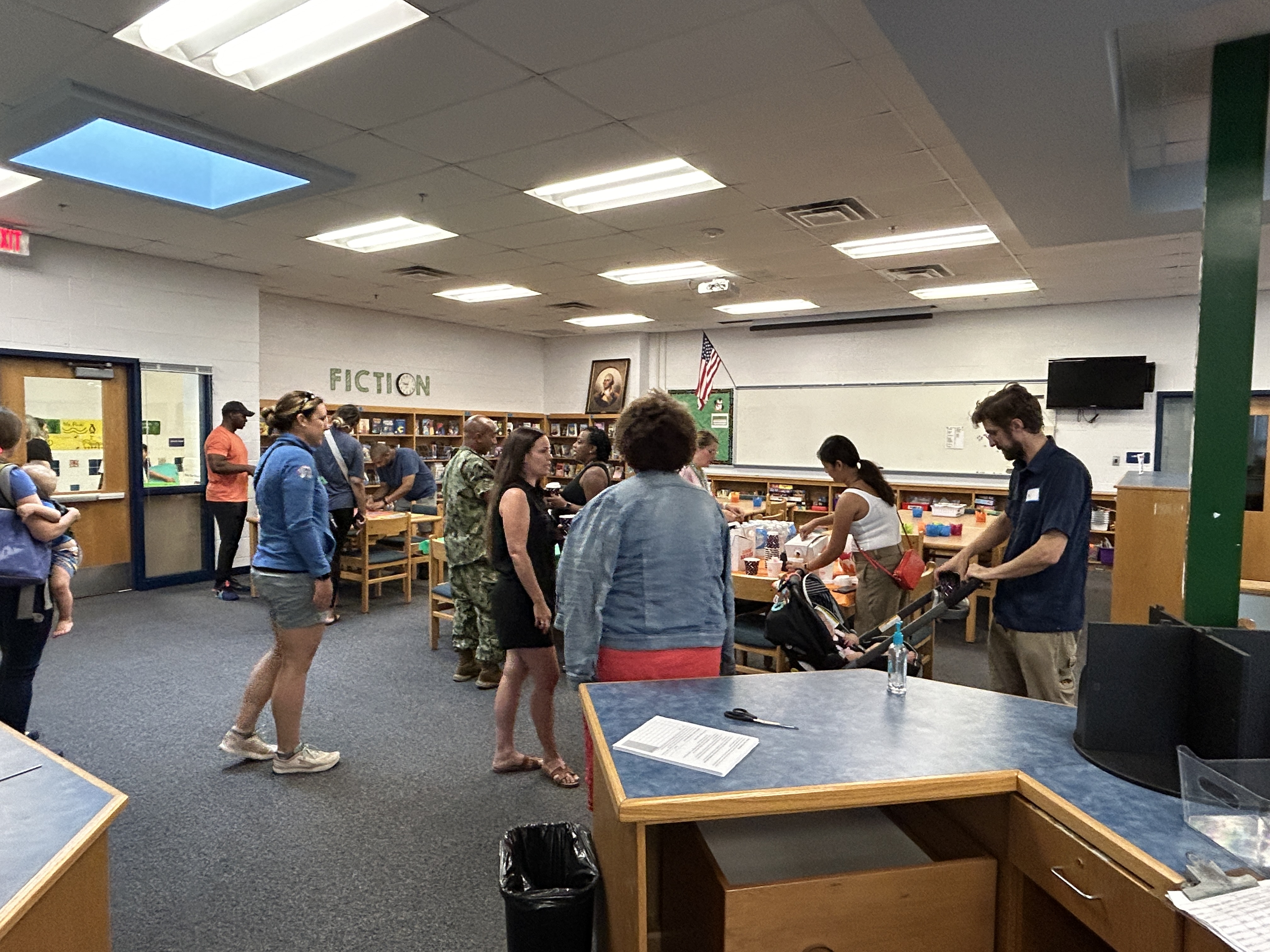 Teachers and students and families reuniting