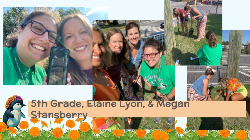 Staff planting marigolds